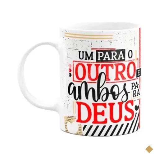 Caneca Namorados Laços - Um Para O Outro, Ambos Para Deus