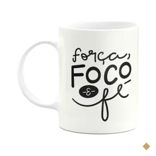 Caneca Motivação - Força, Foco E Fé - 325ml