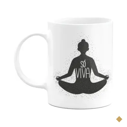 Caneca Motivação - Só Viva - 325ml - Branca
