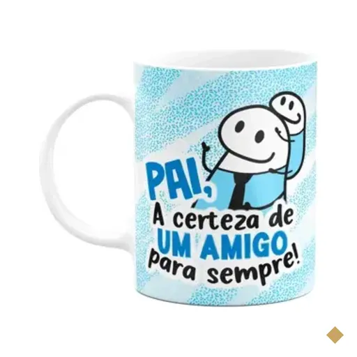 Caneca Flork Pais - A Certeza De Um Amigo Para Sempre