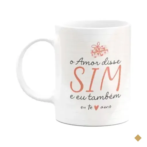 Caneca Namorados - O Amor Disse Sim, Eu Também - Lv2