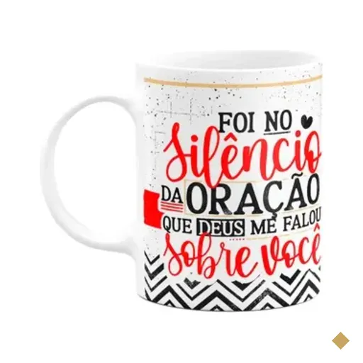 Caneca Namorados Laços - No Silêncio Da Oração