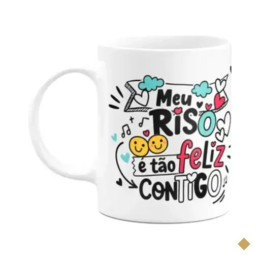 Caneca Namorados - Meu Riso É Tão Feliz Contigo - M2
