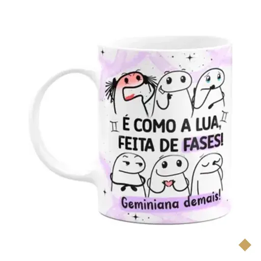Caneca Flork Signos Gêmeos - Geminiana Demais! 325ml