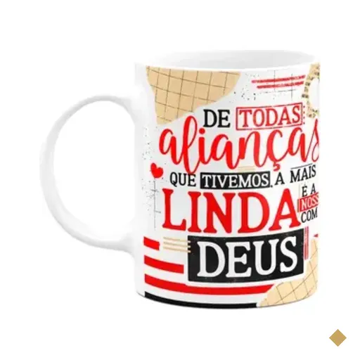 Caneca Namorados Laços - Nossa Aliança Mais Linda