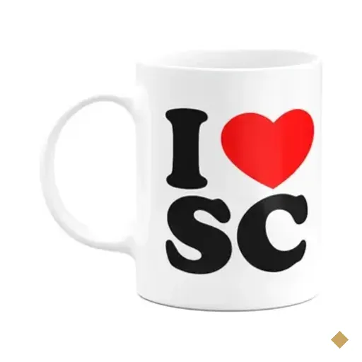 Caneca I Love Sc - Santa Catarina - 325ml - Branca
