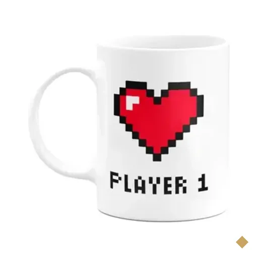 Caneca Namorados Gamer - Player 1 - 325ml