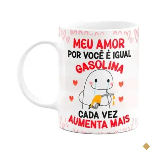 Caneca Florkito Namorados - Meu Amor Por Vc É Igual Gasolina