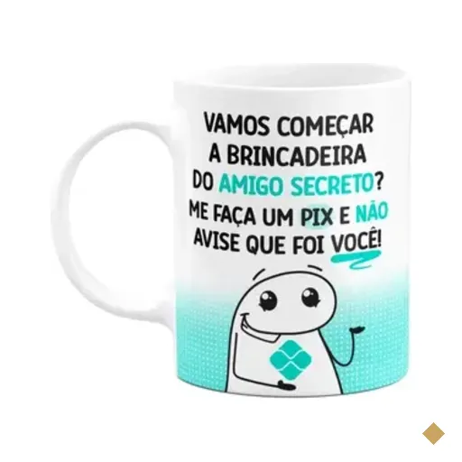 Caneca Flork - Pix, Vamos Começar O Amigo Secreto?