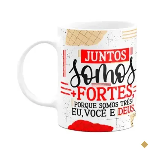 Caneca Namorados Laços - Juntos Somos Mais Fortes