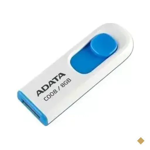 ADATA 8GB USB 2.0 Flash Drive Branco com Azul 