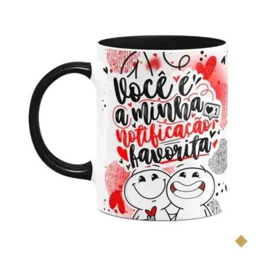 Caneca Namorados - Vc É Minha Notificação Favorita - D-black
