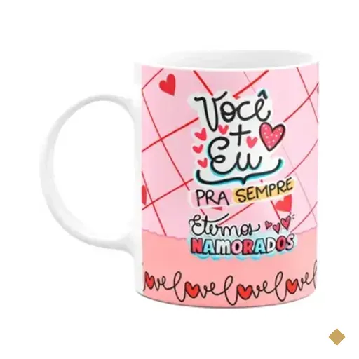 Caneca Namorados - Eu+você Pra Sempre, Eternos Namorados! M2