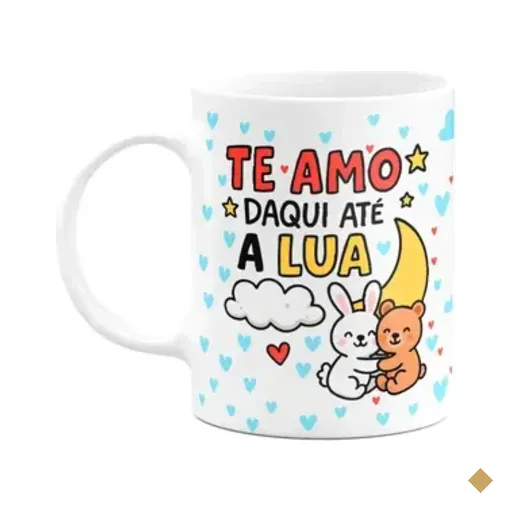Caneca Namorados - Te Amo Daqui Até A Lua