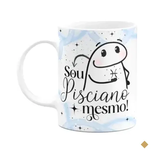Caneca Flork Signos Peixes - Sou Pisciano Mesmo