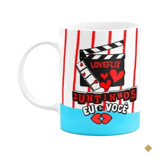 Caneca Namorados Loveflix - Juntinhos Eu E Você