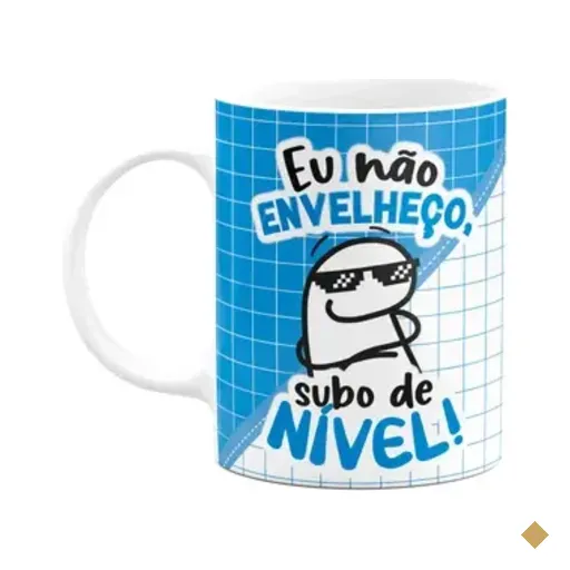 Caneca Flork Pais - Eu Não Envelheço, Subo De Nível