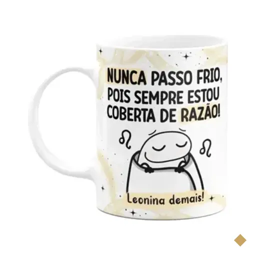 Caneca Flork Signos Leão - Leonina Demais! 325ml