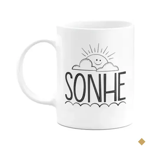 Caneca Motivação - Sonhe - 325ml - Branca