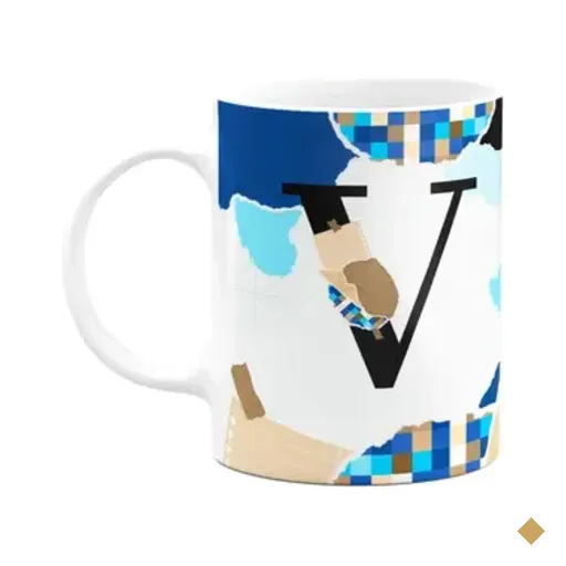 Caneca Professores - Inicial Do Nome Letra V - 325ml