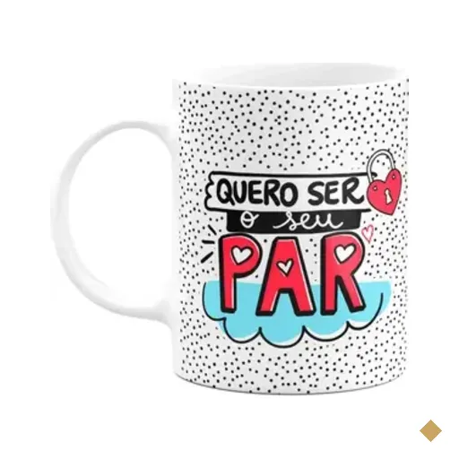 Caneca Namorados - Quero Ser Seu Par, Por Onde For