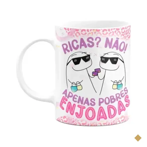Caneca Flork Amigas - Ricas? Não! Apenas Pobres Enjoadas