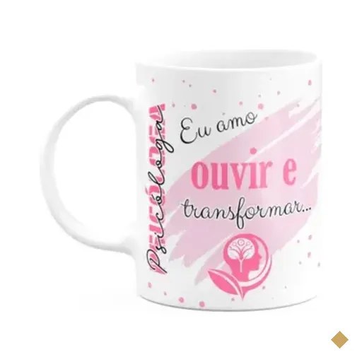 Caneca De Profissões - Sou Psicóloga - 325ml - Branca