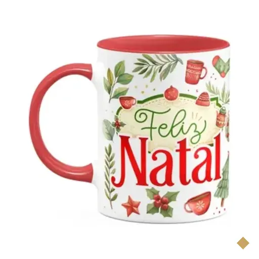 Caneca Natalina - Feliz Natal - 325ml - B-red
