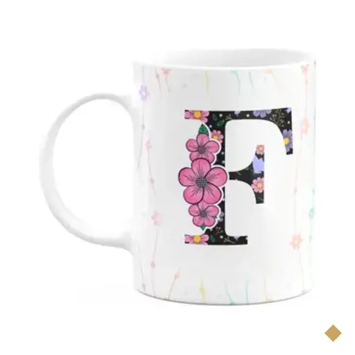 Caneca Today - Com Inicial Do Nome Letra F - 325ml