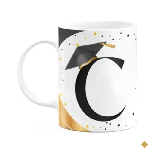 Caneca De Formatura - Inicial Do Nome Letra C - 325ml