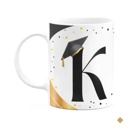 Caneca De Formatura - Inicial Do Nome Letra K - 325ml