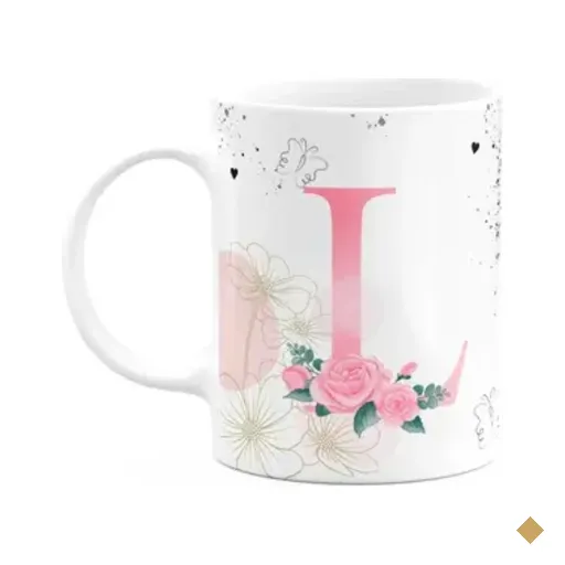 Caneca Motivação - Com Inicial Do Nome Letra L - 325ml