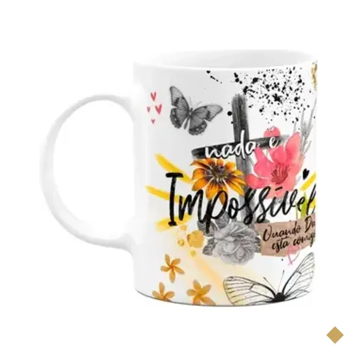Caneca Religiosa Palavra - Nada É Impossível