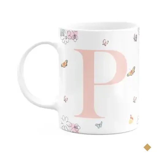 Caneca Especial Mulheres - Inicial Do Nome Letra P