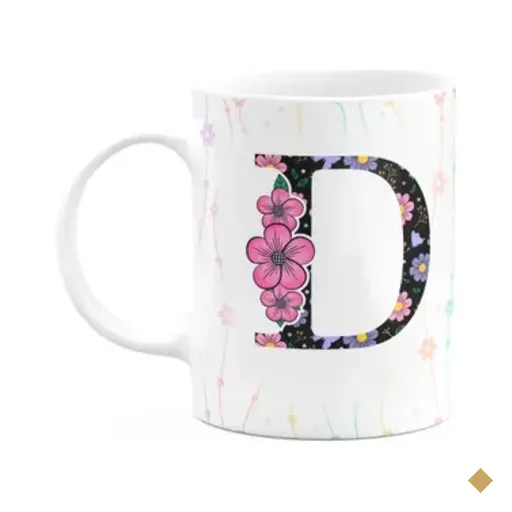 Caneca Today - Com Inicial Do Nome Letra D - 325ml