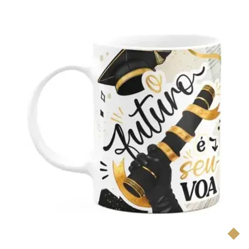 Caneca Formatura G-black - O Futuro É Seu, Voa!