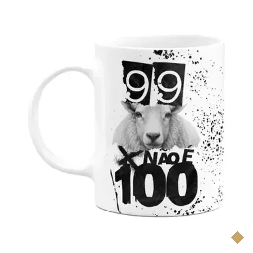 Caneca Religiosa - 99 Não É 100 - 325ml - Branca