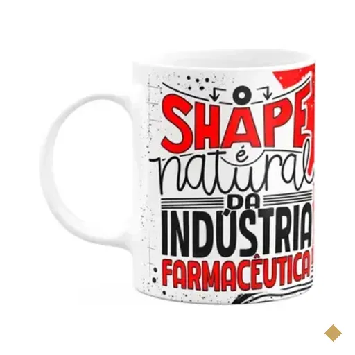 Caneca Fitness Academia - O Shape É Natural