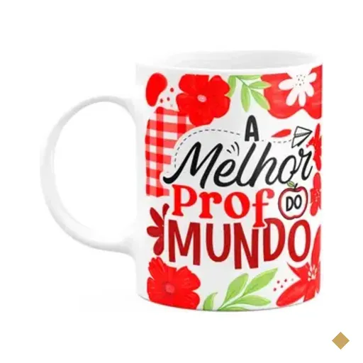 Caneca Da Professora - A Melhor Prof Do Mundo - Branca M2