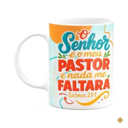 Caneca Religiosa Versículos Bíblicos - Salmos 23:1 - M2