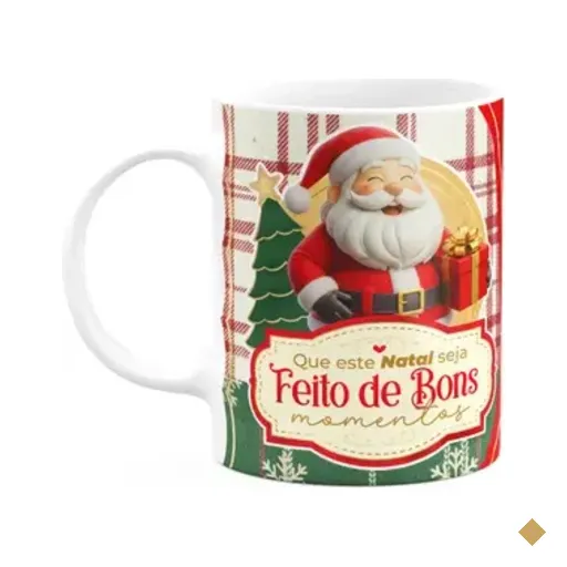 Caneca Natalina - Noel, Natal Feito De Bons Momentos - 325ml