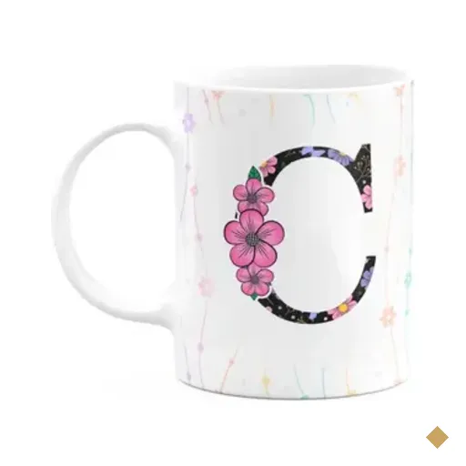 Caneca Today - Com Inicial Do Nome Letra C - 325ml