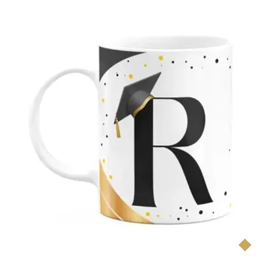 Caneca De Formatura - Inicial Do Nome Letra R - 325ml
