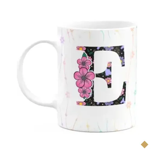 Caneca Today - Com Inicial Do Nome Letra E - 325ml