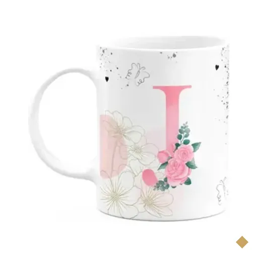 Caneca Motivação - Com Inicial Do Nome Letra J - 325ml