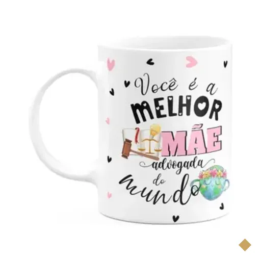 Caneca Mães E Profissões - Melhor Mãe Advogada Do Mundo
