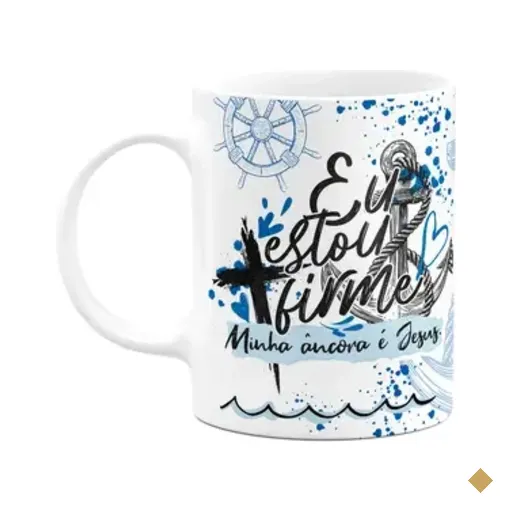Caneca Religiosa Palavra - Eu Estou Firme - 325ml
