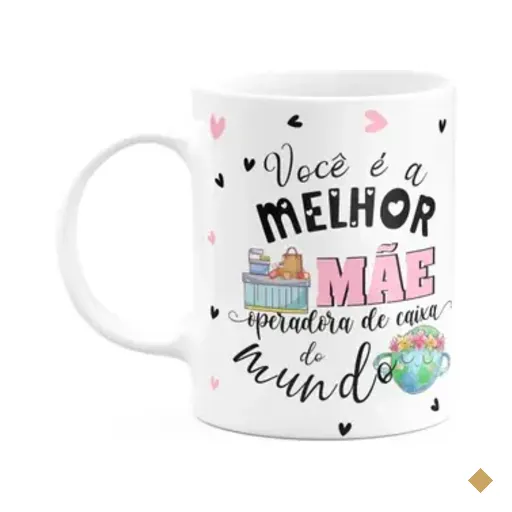 Caneca Mães E Profissões - Melhor Mãe Op. De Caixa Do Mundo