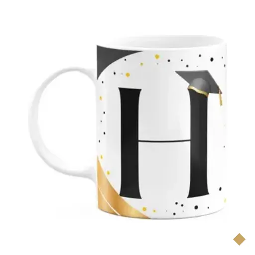 Caneca De Formatura - Inicial Do Nome Letra H - 325ml