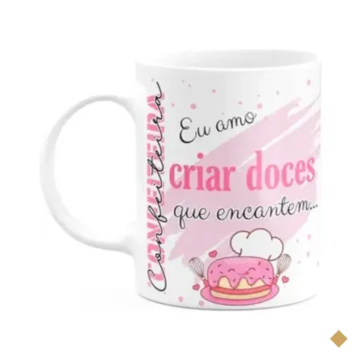 Caneca De Profissões - Sou Confeiteira - 325ml - Branca